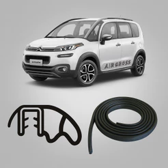 Borracha De Porta Dianteira Preta Estriada Citroen Aircross