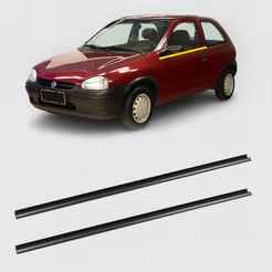 Kit Borrachas Pestanas Interna Vidro Lado Dentro Corsa Wind 4 portas