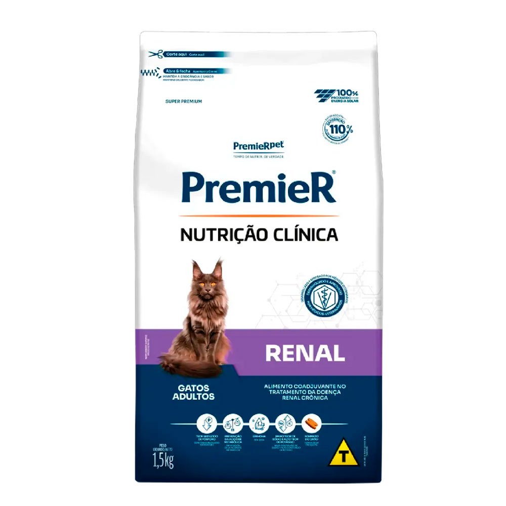 Ração Premier Nutrição Clínica Gatos Renal 1,5Kg
