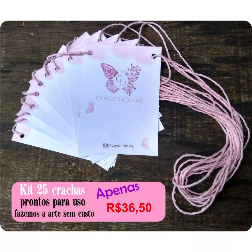 Crachá Personalizado Papelaria Escritorio Credencial Cracha com Nome em Oferta na Shopee