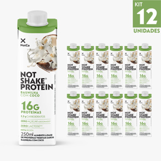 Kit Bebida Proteica NotCo NotShake Protein 16g de Proteina Baunilha com Coco 250ml em Oferta na Shopee