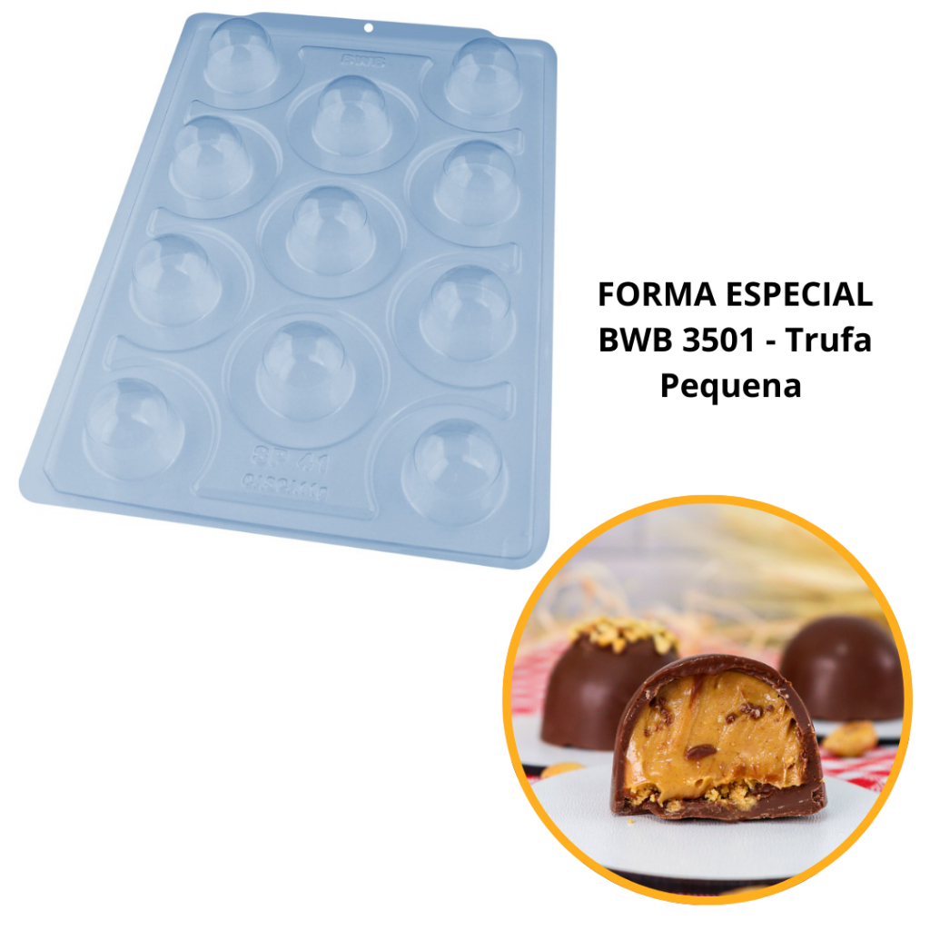 Novidade 1~4 Forma Silicone 3 Partes Semiprofissional Trufa Pequena 45g Econômica. SP 3501 bwb em Oferta na Shopee