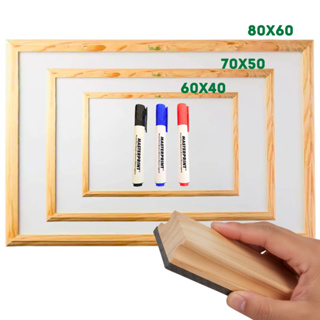 Lousa Branca Quadro Escolar Trabalho Moldura em Madeira Mdf em Oferta na Shopee