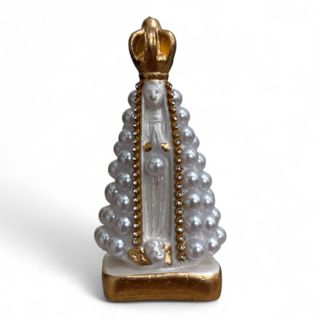 Imagem Nossa Senhora Aparecida 10cm Com Perolas Brancas, Para Decoração. em Oferta na Shopee