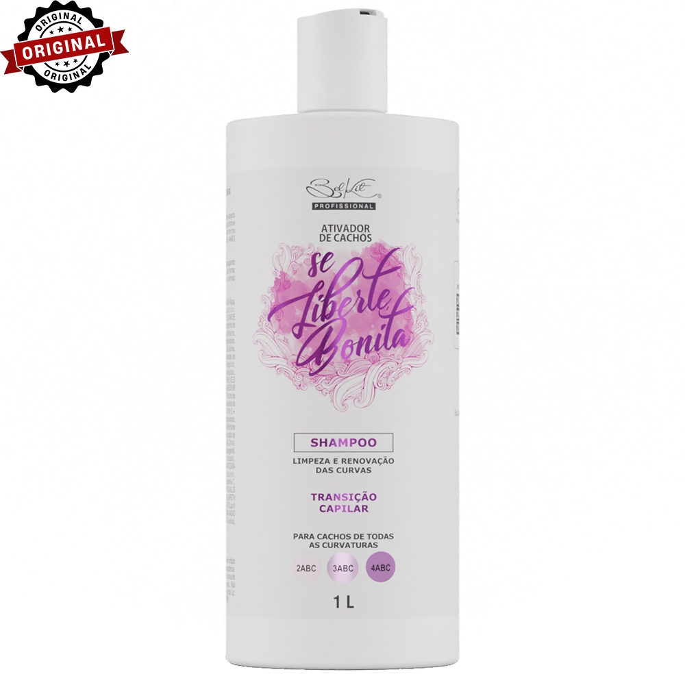 Shampoo Profissional Cachos Se Liberte Bonita 1L BELKIT | Shampoo Para Cabelos Cacheados