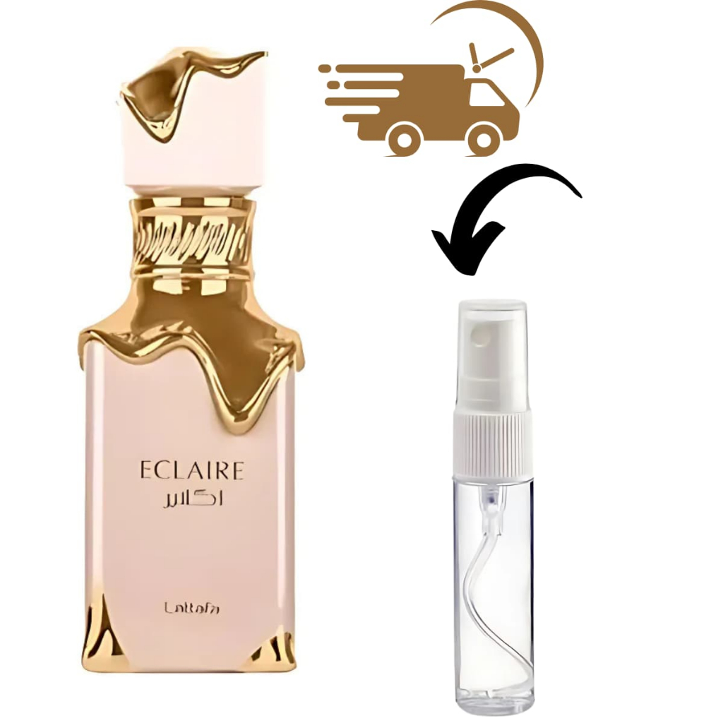 Perfume Importado Eclaire Lattafa Perfumes O Melhor Perfume de Caramelo e Doce de Leite Árabe Feminino 2ml / 4ml /5ml