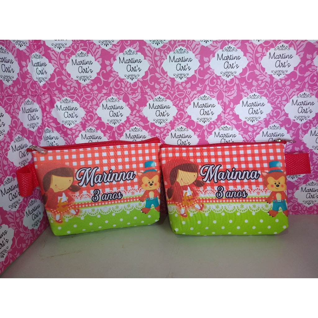 1 unidade Necessaire Personalizada Festas Lembrancinhas todos os temas