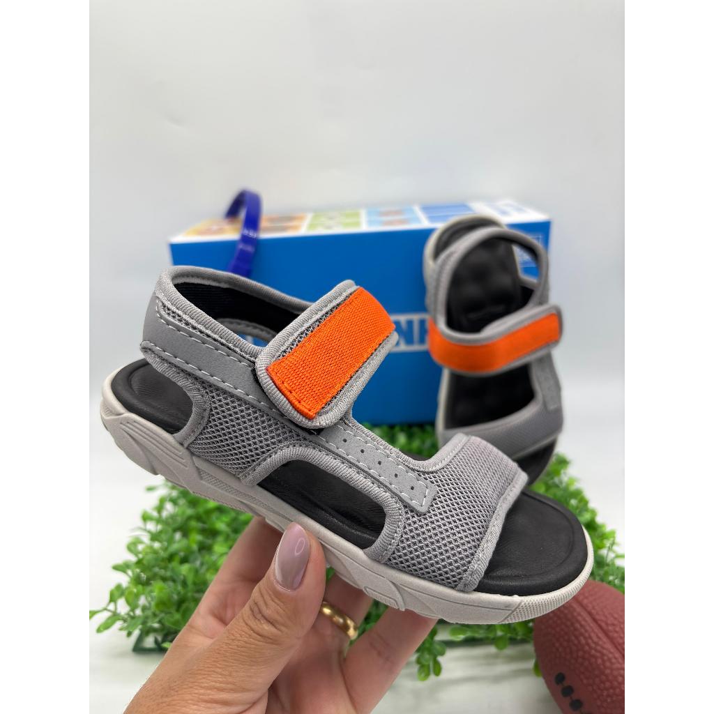 Sandália Slide Juvenil Molekinho Menino Casual Confortável Tecido Porto Luis Napa Flother Rústico Neo