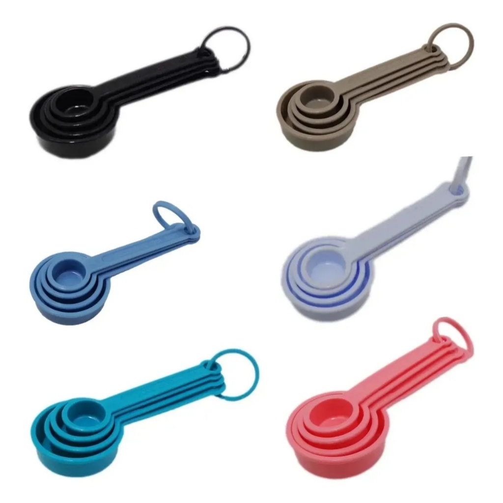 Kit 4  Mini Medidores Colher De Plástico (2,5/5,0/7,5/15ml) Para Cozinha Culinária Delta em Oferta na Shopee