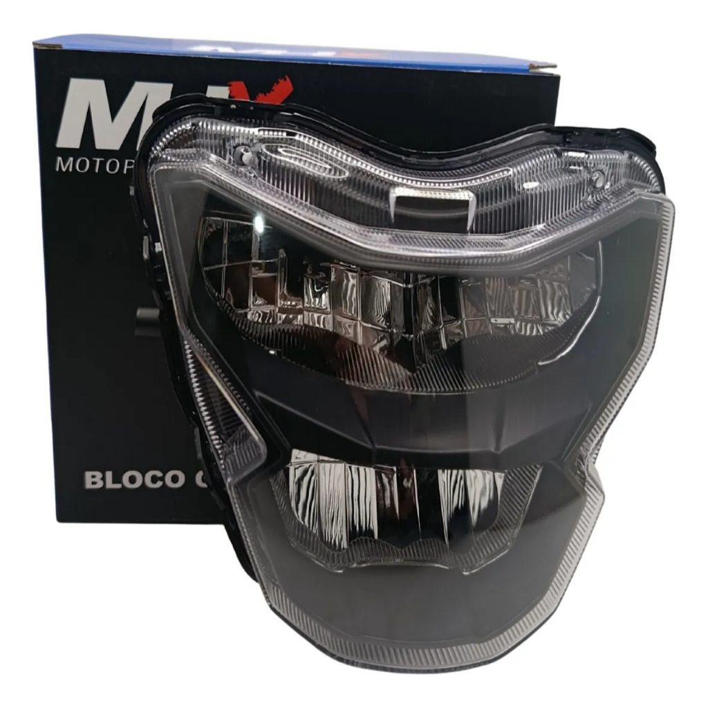 BLOCO OPTICO FULL LED CRISTAL FAN160 ESD NXR160BROS EDD 2025 TORNADO 300