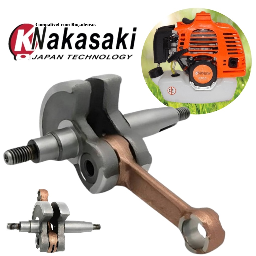 Virabrequim e Biela Nakasaki 52cc 63cc 65cc