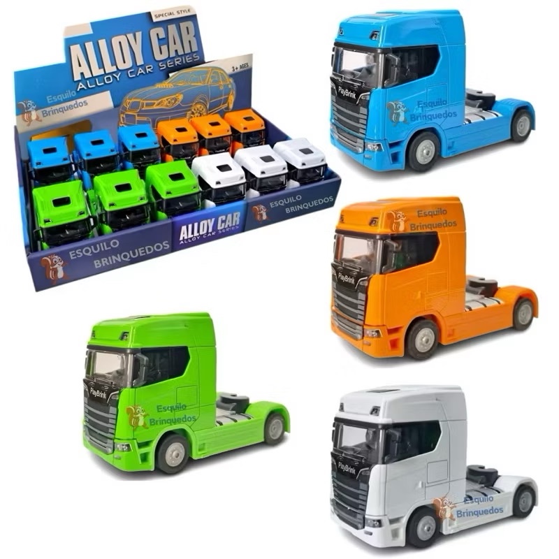 Miniatura Caminhão Estilo Scania V8 RT 30 – Welly 1:64 | Coleção de Carrinhos de Metal