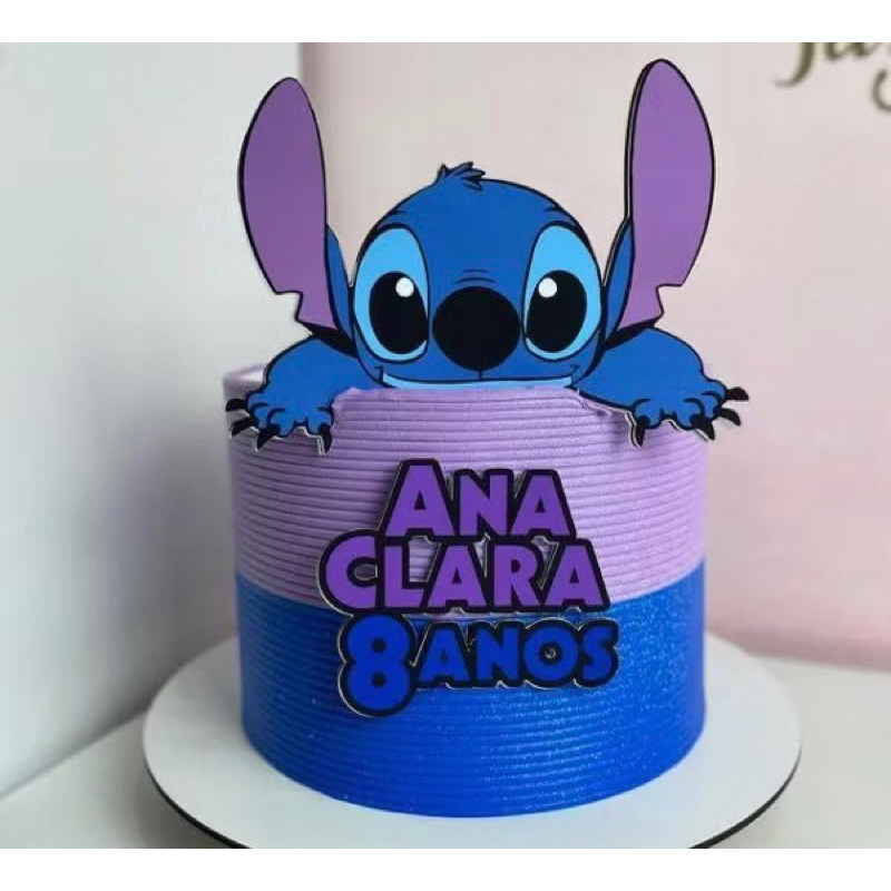 topo de bolo sthitch em Oferta na Shopee