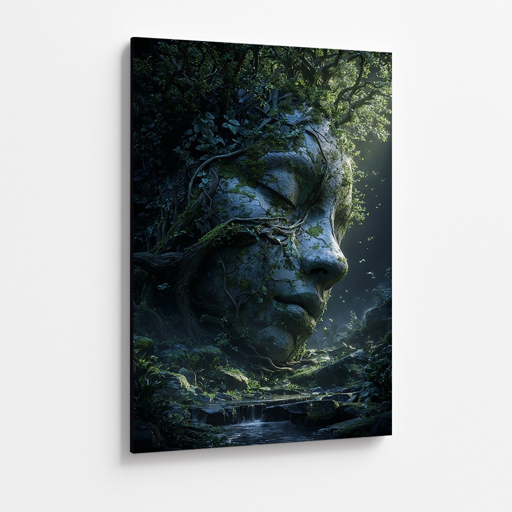Imagem Quadro Deusa Mãe Natureza Gaia Floresta Mística Espiritual Zen Para Sala Quarto Decoração