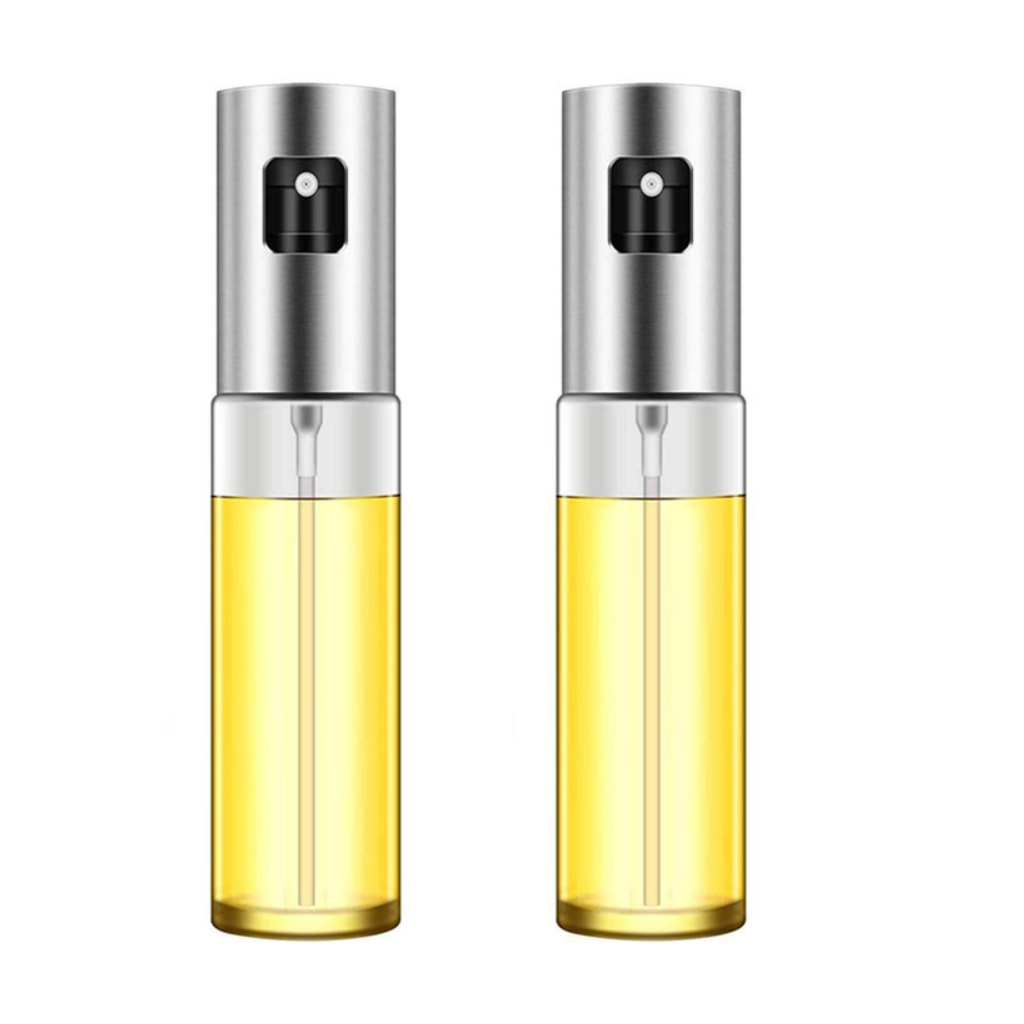 Kit 2 Pulverizadores de Óleo para Cozinha, Vidro,100ml, Dispensador Spray para Azeite, Saladas e Churrasco