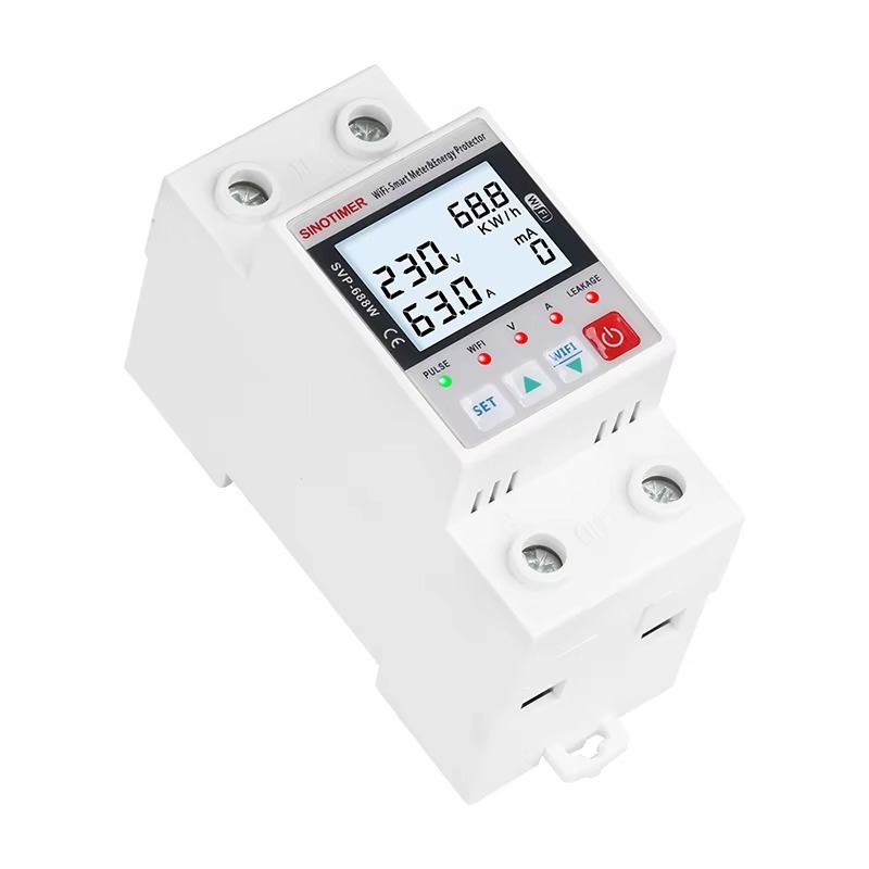 Disjuntor Digital Wi-Fi SVP-688W-L SINOTIMER + Medidor de Energia – Envio 24h
