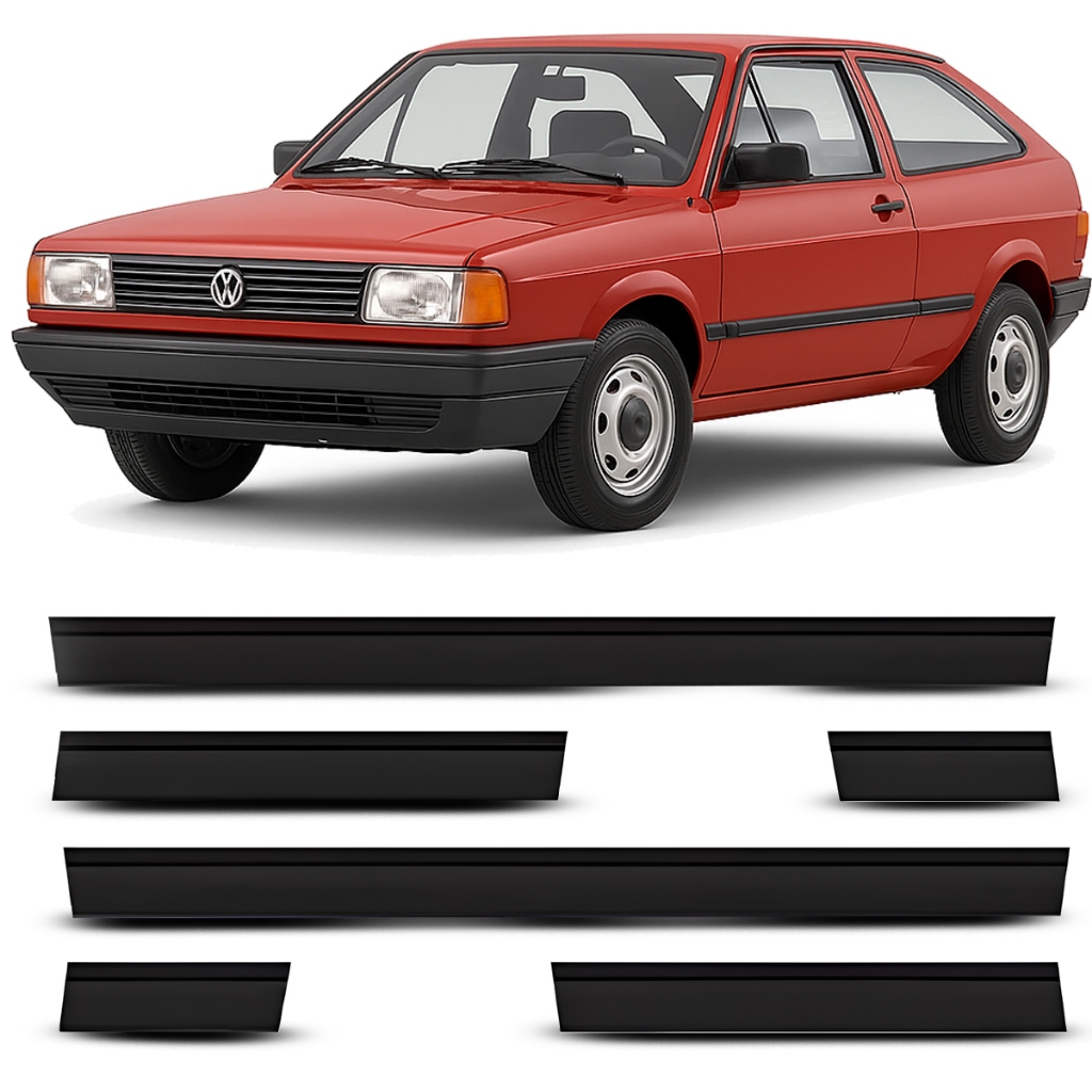 Jogo Friso Lateral Gol 1980 a 1990 Preto Modelo Pointer