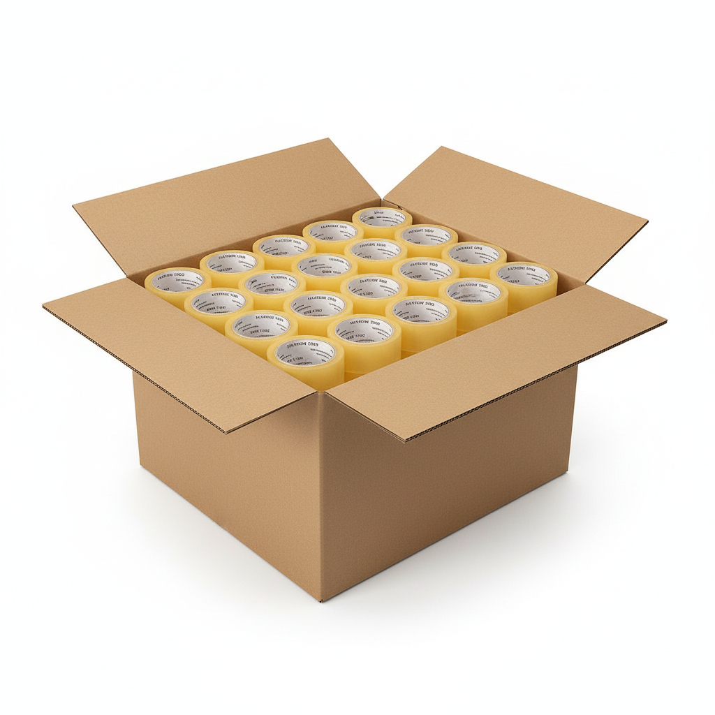 Caixa c/ 80 Rolos de Fita 45x100 Metros Transparente Ideal Para Embalagens de Papelão, Plástico e Uso Doméstico