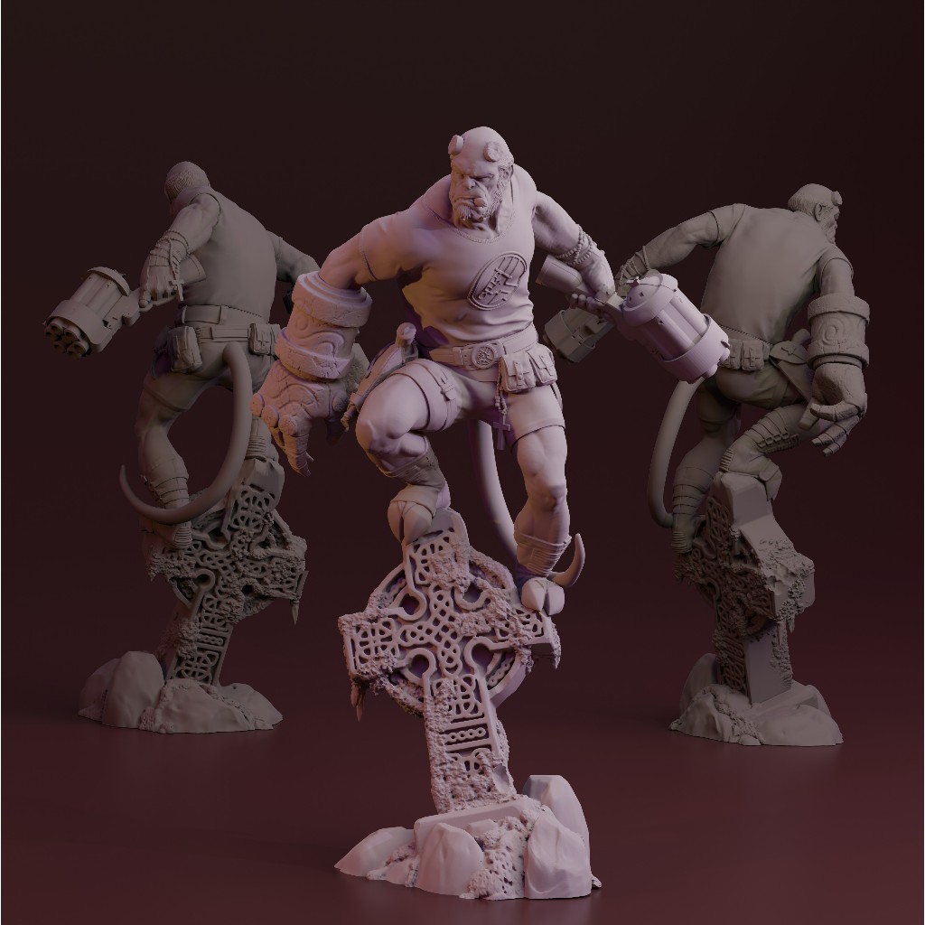 Hellboy  - Impressão 3D em Resina