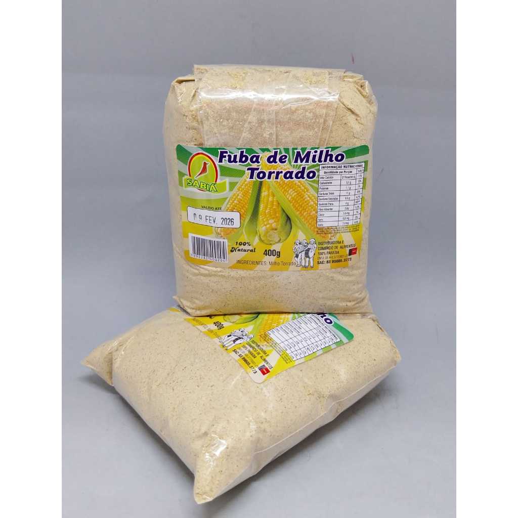Fuba de Milho Torrado 100% Natural 400g em Oferta na Shopee