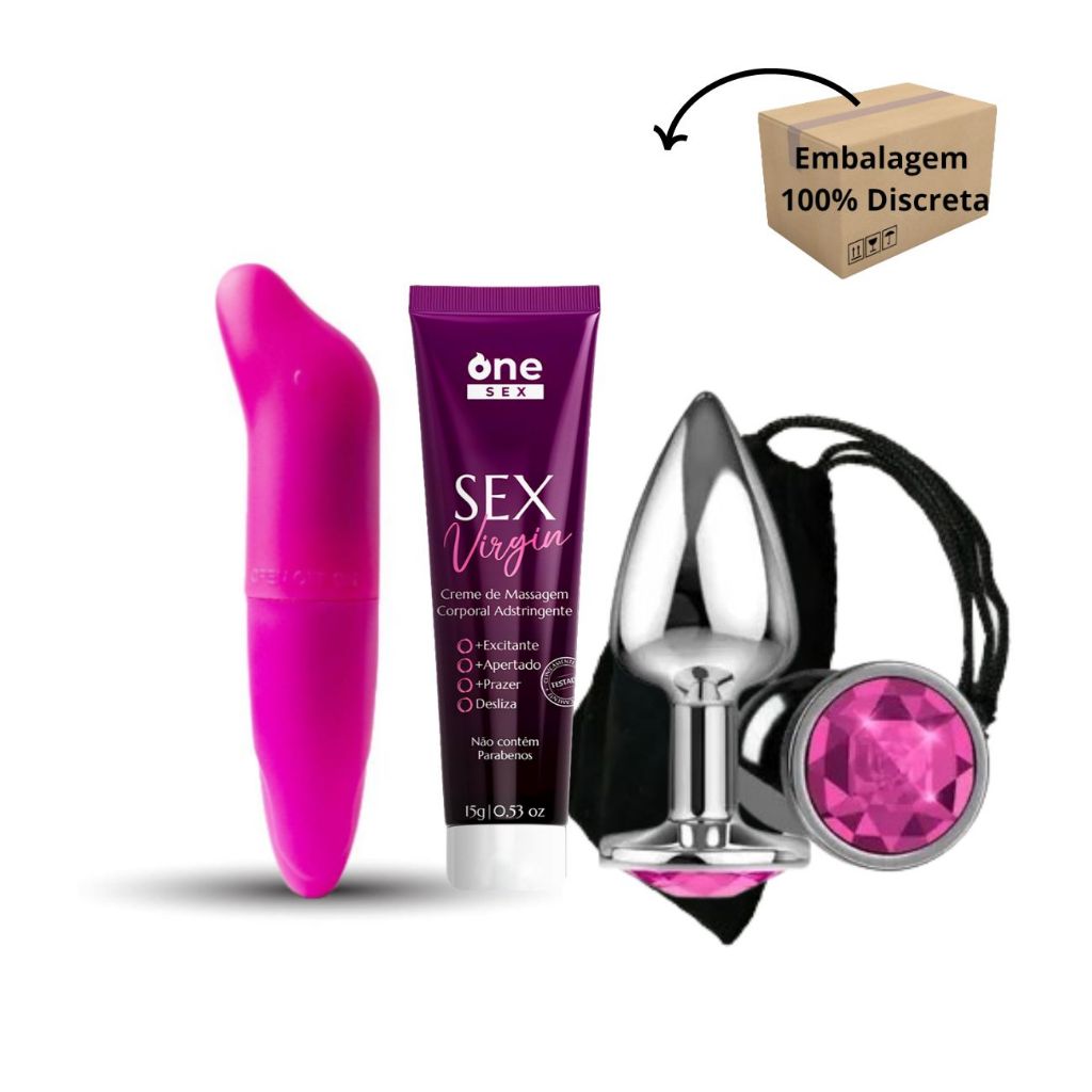 Kit Ponto G Liso + Sex Virgin + Plug Anal Tamanho P em Oferta na Shopee