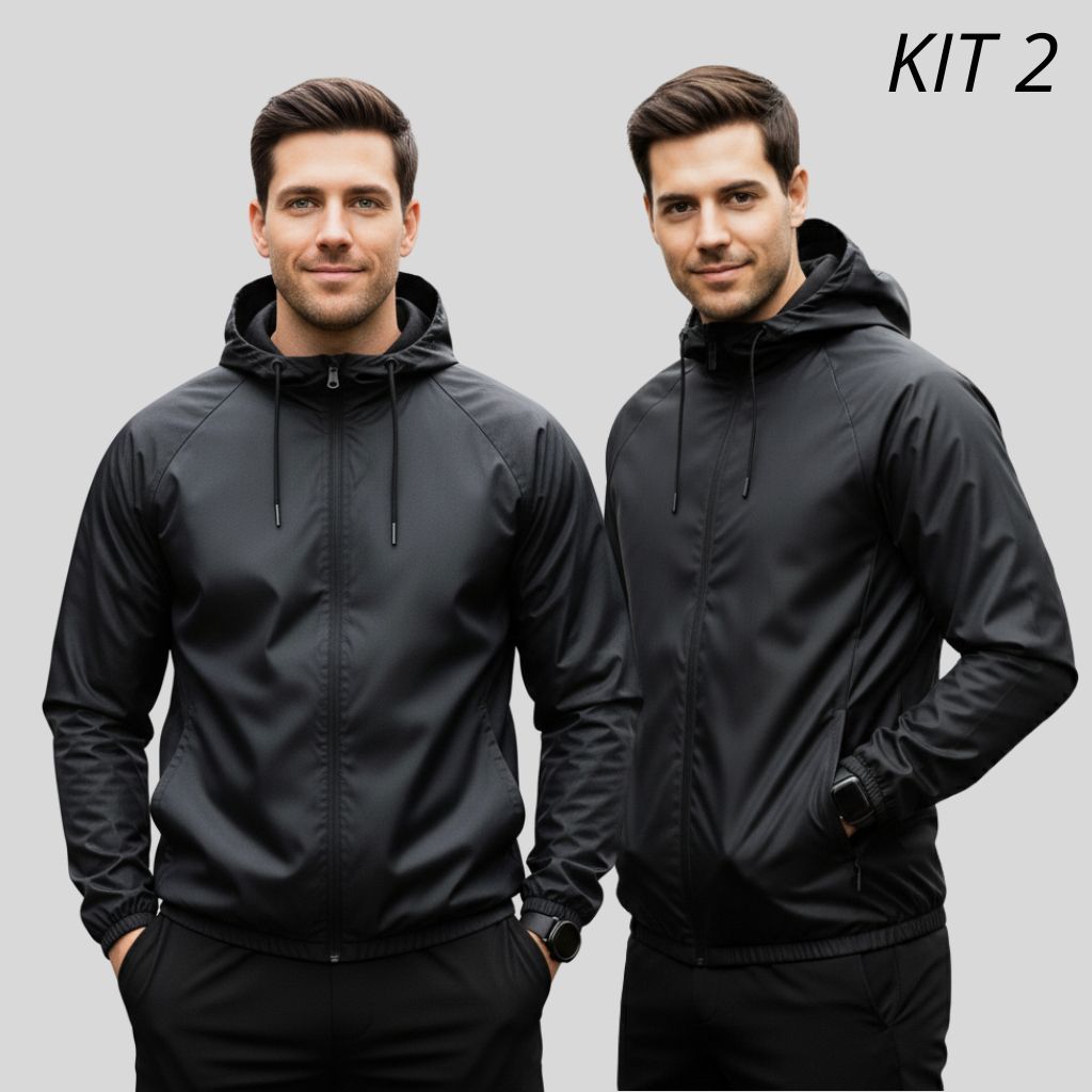 Kit 3 Jaqueta Corta Vento Masculina