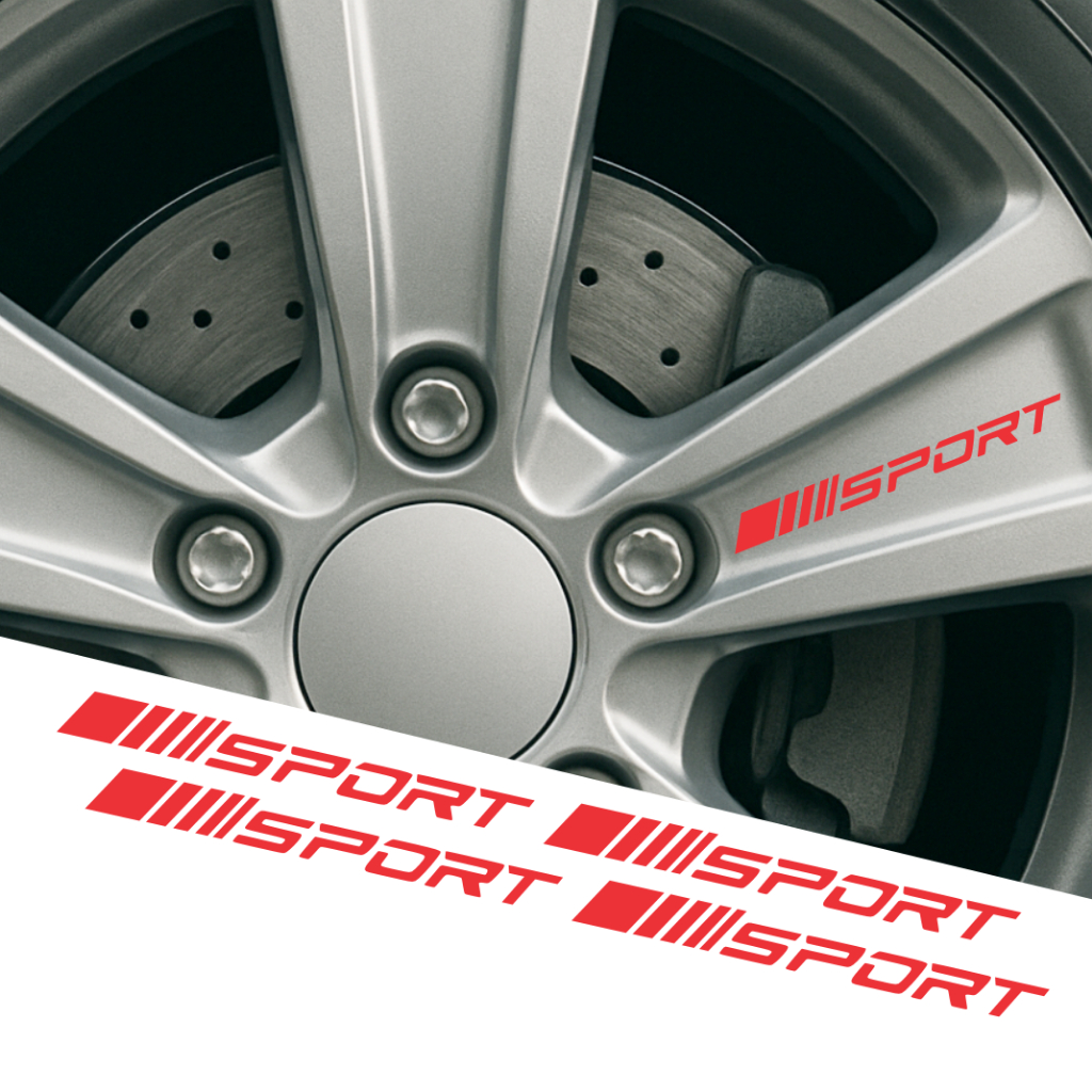 Kit 4 Adesivos SPORT – Vinil para Rodas de Carro 10x1cm Esporte em Oferta na Shopee
