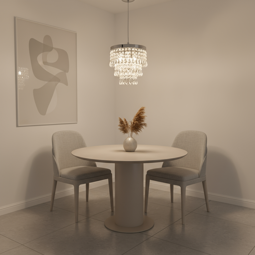 Lustre Pendente De Cristal Acrilico Manucrillic Magnifico em Oferta na Shopee