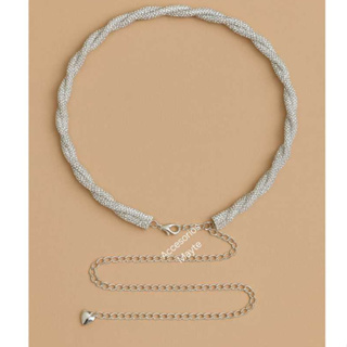 Cinto Feminino Elegante de Strass com Corrente Torcido Moda Feminina em Oferta na Shopee