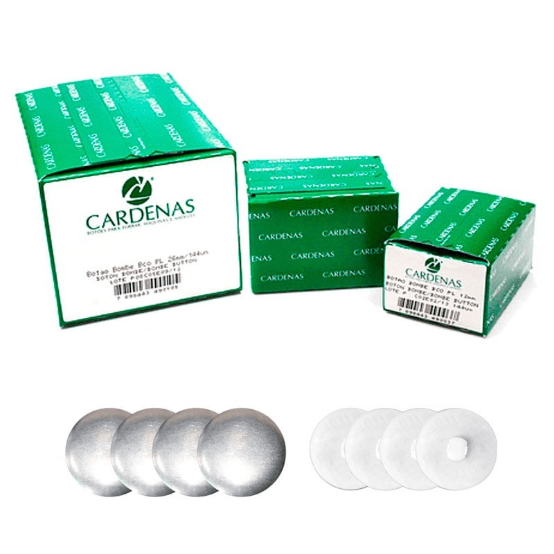 Botão Bombe para Forrar Encapar Cobrir - Caixa com 144 Unidades - Capitonê/Almofada/Moda/Vestido