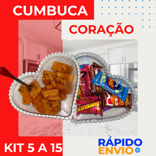 Kit 5 a 15 Bowl Cumbuca Petisqueira de Acrílico festas café sobremesa em formato de coração- 300ml Natal Ano Novo em Oferta na Shopee