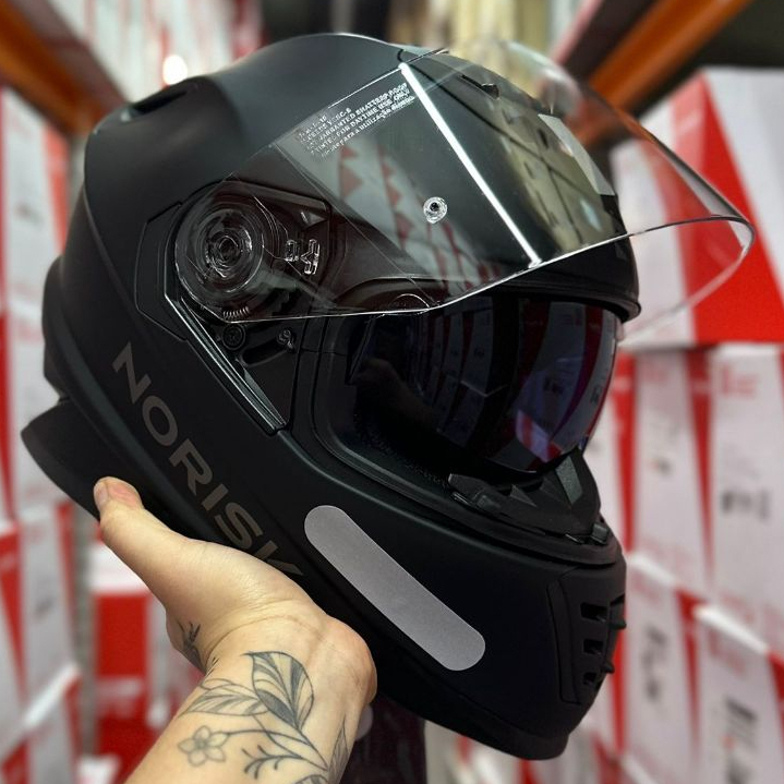 CAPACETE NORISK ORIGINAL ESPORTIVO FF302 SOUL COM VISEIRA SOLAR + NARIGUEIRA + BAVETE TOP