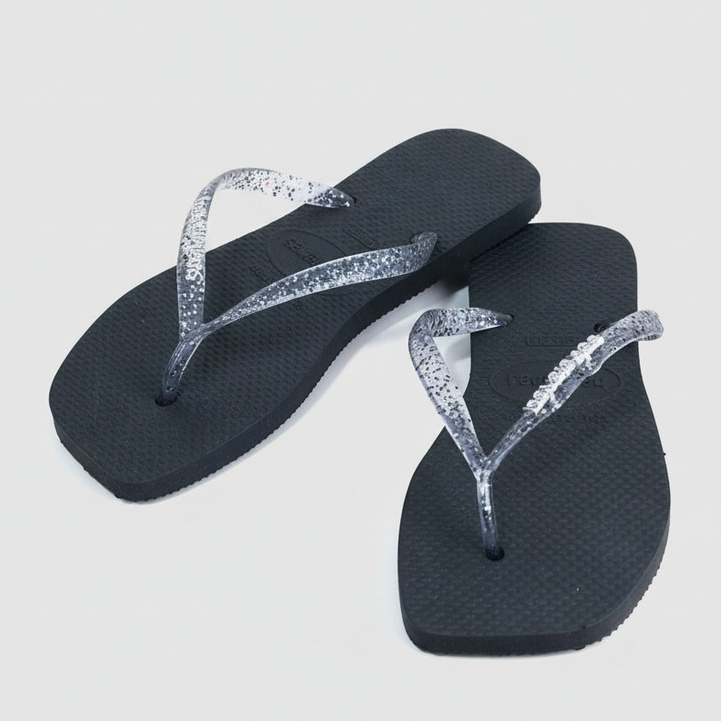 Chinelo feminino correia glitter confortável para o dia a dia