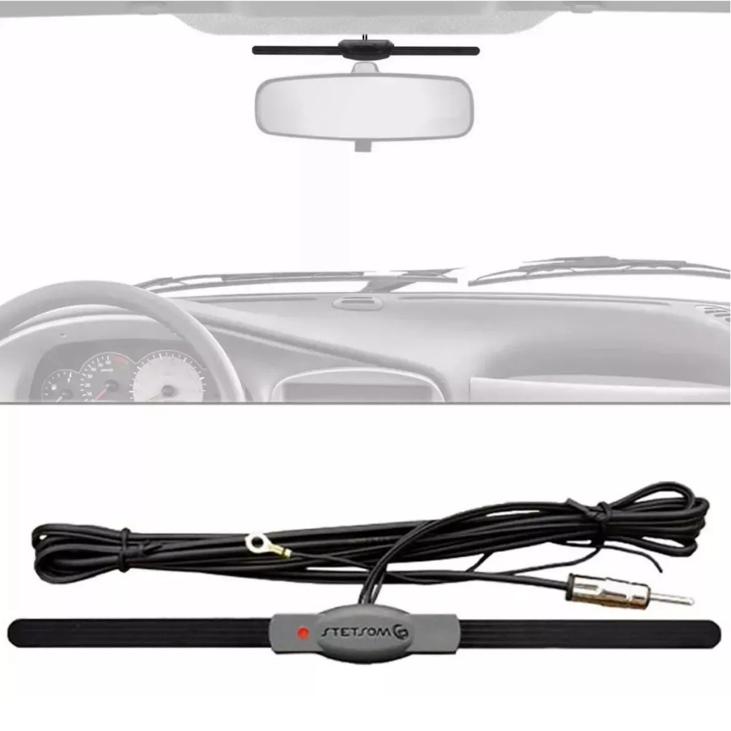 Antena Radio Automotivo Interna Amplificada Stetsom St900 Aplicação Universal Com Led em Oferta na Shopee