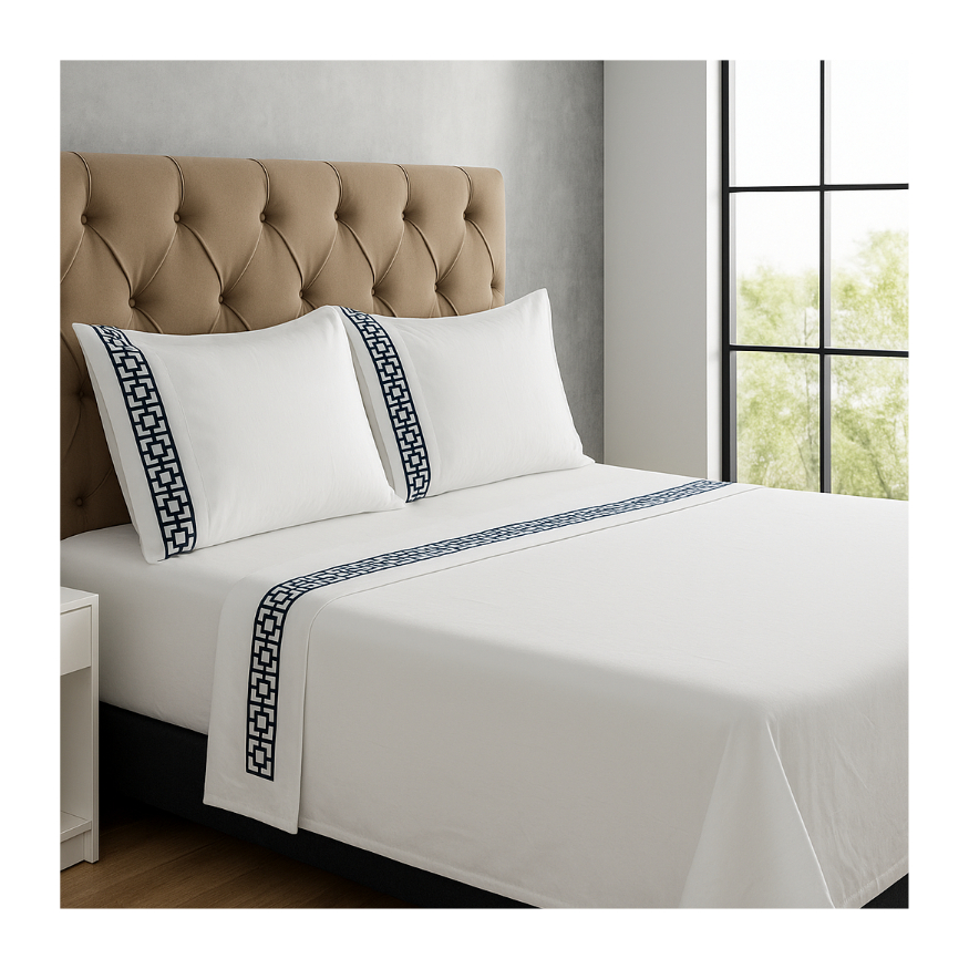 Jogo Lençol Platinum Golden Bordado Queen Size 4 Peças Rozac 200 Fios Hipercal Kit Cama Qualidade Macio