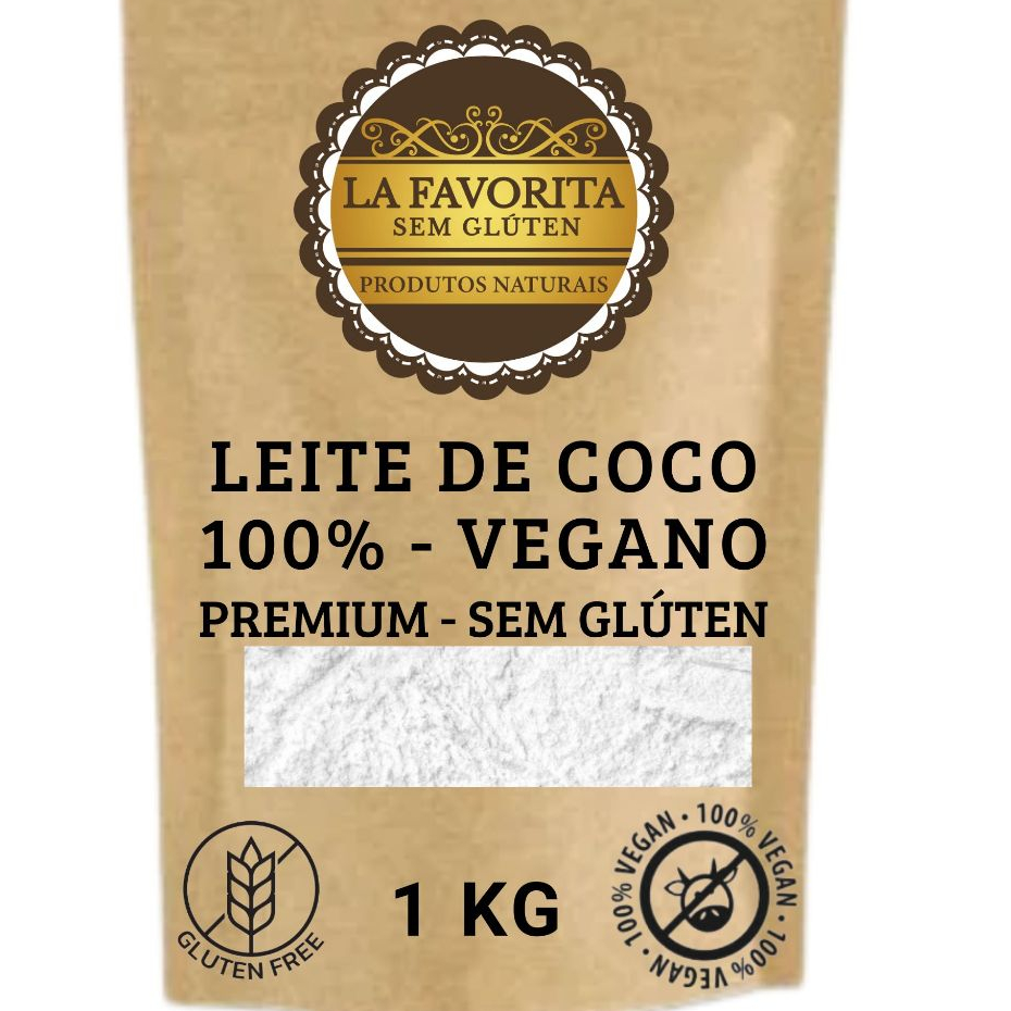 Leite de Coco VEGANO 100% - em Pó - 1 KG - Sem Glúten
