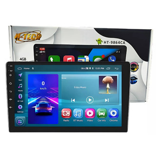 Multimidia 9 Polegadas 4GB + 64GB OCTACORE Sistema Android GPS Car Play e Android Auto Sem Fio HT-9864