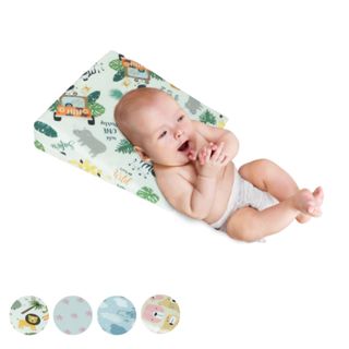 Travesseiro Bebê Anti Refluxo Para Carrinho Moises Antialérgico Menino Menina (Capa + Enchimento) em Oferta na Shopee