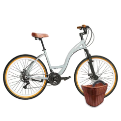 Kit Bicicleta Aro 26 BLITZ Comodo Urbana 21v + Cestinha e Cadeado