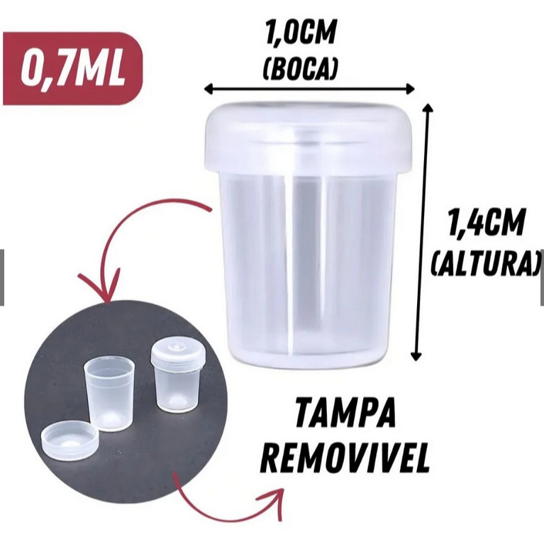 Microtubo Provador Fundo Chato 0,7ml C/tampa