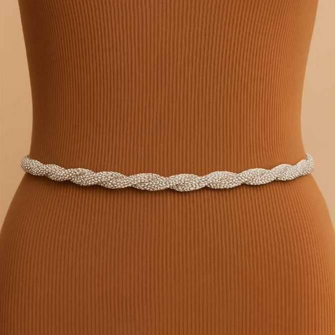 Cinto Feminino Elegante de Strass com Corrente Torcido Moda Feminina em Oferta na Shopee