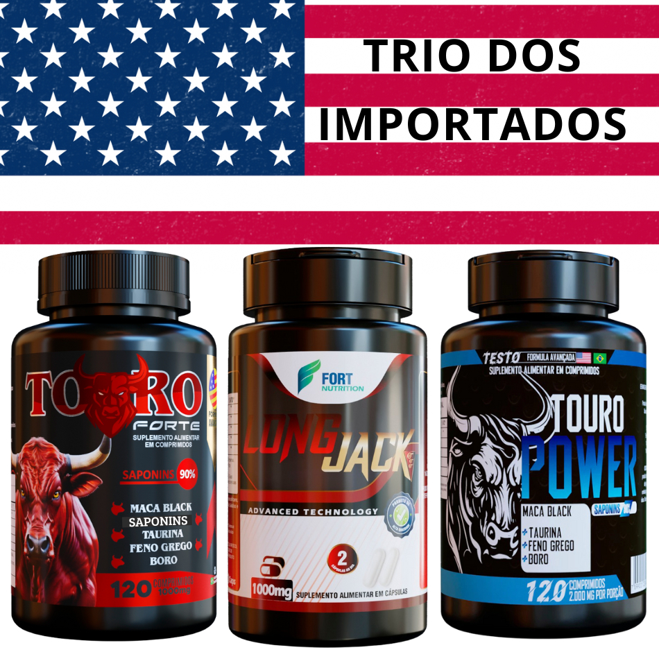 KIT Touro Forte - Touro power - Long Jack os mais vendidos dos importado suplemento 100% natural