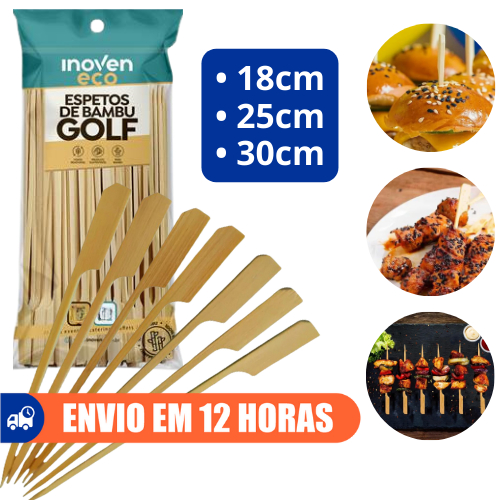 Espeto de Bambu Golf 18cm 50un Inoven em Oferta na Shopee