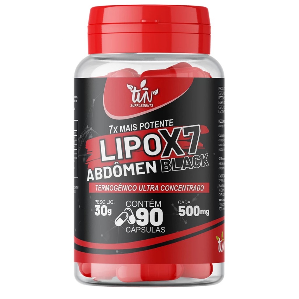 LipoX7 Abdômen Black termogênico ultra concentrado 7x mais em Oferta na Shopee