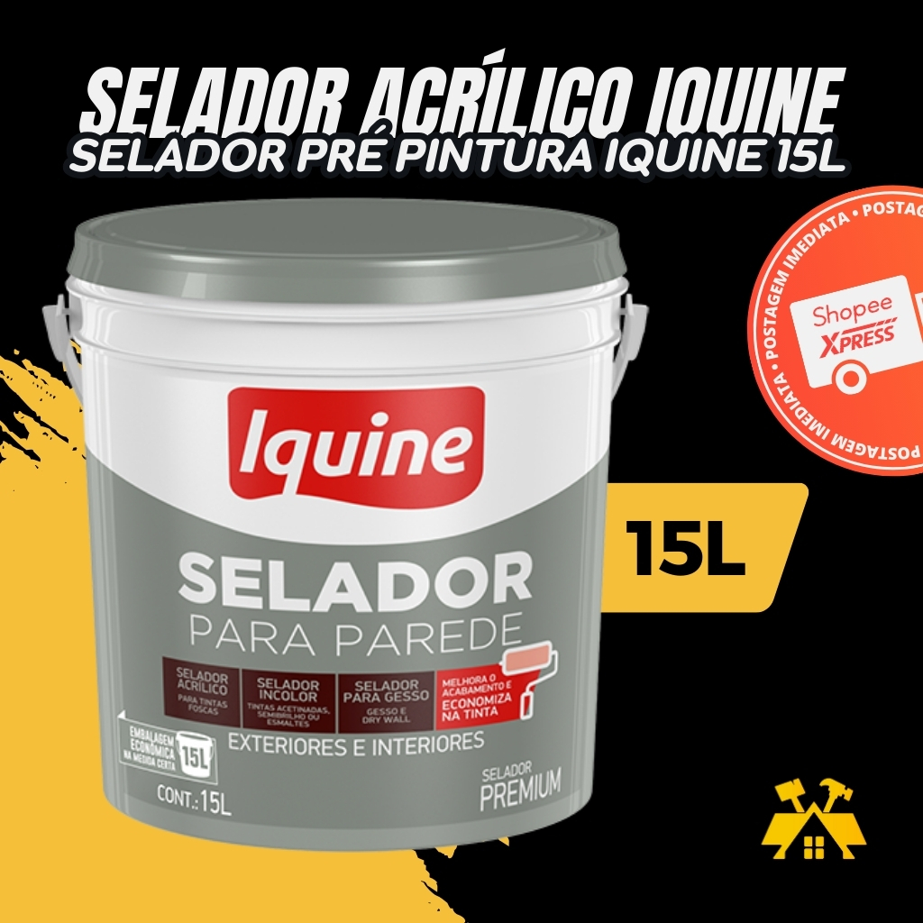 Selador Acrílico De Parede Branco 15L Iquine em Oferta na Shopee