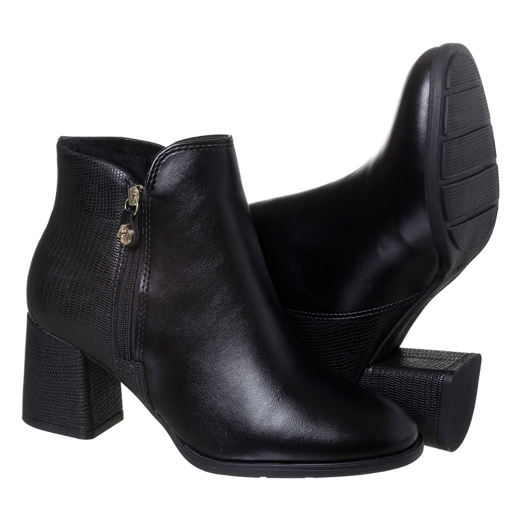 Bota Salto Quadrado Feminina Coturno Modare Cano curto Ultraconforto em Oferta na Shopee