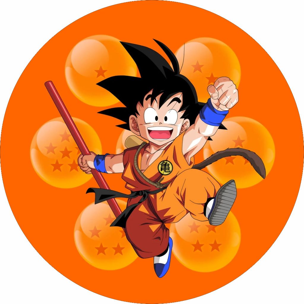 Painel Lona Redondo Festa Dragon Ball Z em Oferta na Shopee