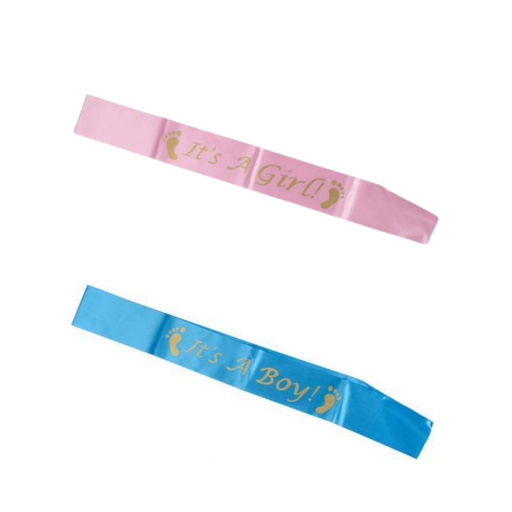 Faixa Chá De Bebê - É Uma Menina / É Um Menino