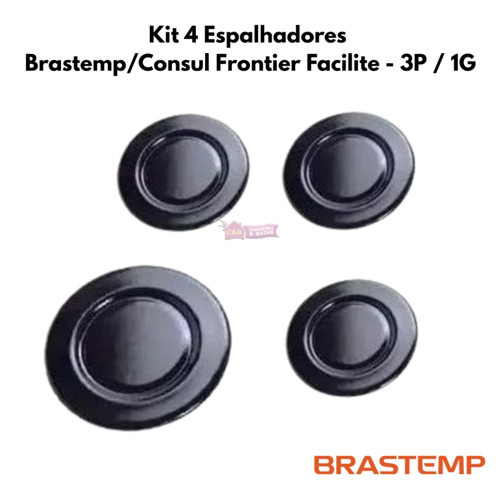 Kit Espalhador de Fogão Brastemp Consul Frontier Facilite - 3P / 1G
