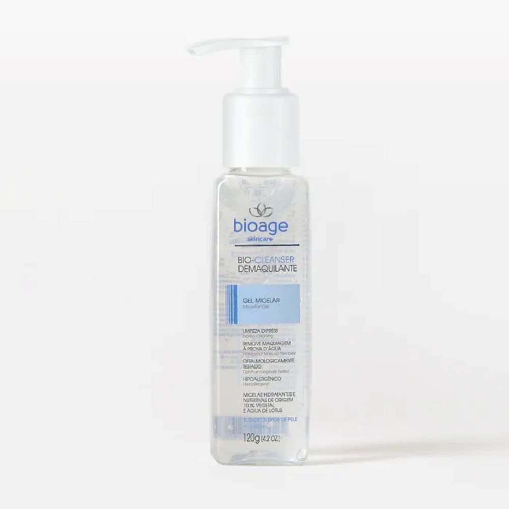 Demaquilante Gel Micelar Bio-Cleanser - 120g Bioage em Oferta na Shopee